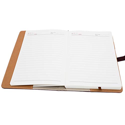 Carnet A5 ligné avec stylo ensemble de notes couverture rigide similicuir - 4