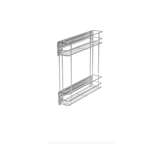 150 mm Pull Out Soft Close Wire Basket Kitchen Larder Side Mounted Drawer Storage Silver