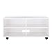 Produktbild VASAGLE TV-Schrank, Fernsehschrank mit 4 Fächern und Rollen, TV Board Offenes Lowboard für Fernseher, Holz, Weiß LTC02WT