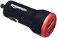 Amazon Basics USB-A-Autoladegerät mit 2 Anschlüssen - 24 W - für Telefone (iPhone 16/15/14/13/12/11/X, Samsung und mehr) - nicht PPS - Schwarz/Rot