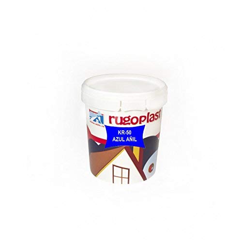 Rugoplast - Pintura plástica mate KR-50 azul añil para decorar las paredes de tu casa interiores y exteriores, Azul añil Cover