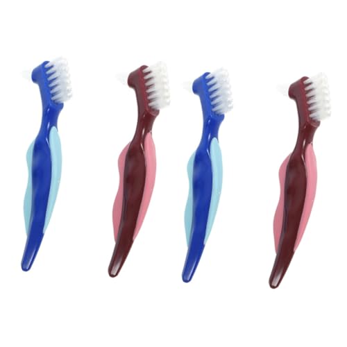 Baluue 4pièces Brosse à Dents Pour Prothèses Dentaires Pour Nettoyage Et Pratique Dentiers