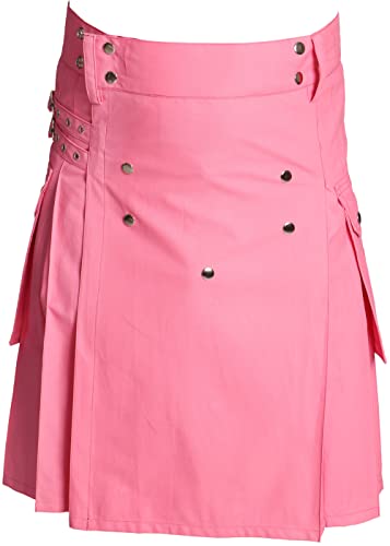 Men's Heavy Cotton Jeans Utility Kilt Black Cotton Kilt for Men Multiple Utility Wedding Kilts3