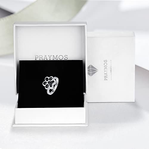 Praymos Urn Rings For Ashes For Women 925 Sterling Silver Cremation Jewelry To Hold Pets Human Dad Ashes Paw Prints Memorial Keepsake Rings Size 7 #TOP5