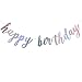 Shiny Happy Birthday Banner Sign Garland,Birthday Party 1st Birthday Party Decoration Supplies