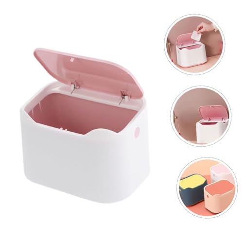 Mini caneca de basura con tapa para escritorio miniatura 6