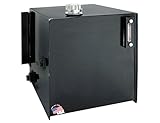 Buyers Products SMR25S 25 Gallon Side Mount Steel Hydraulic Reservoir, Black Powdercoat, Magnetic Drain Plug and Temperature Sight Gauge, Truck Hydraulic Accessories