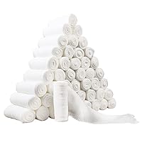 Gauze Rolls – 40 Rolls- Premium First Aid Supplies for Safe Adventuring–individually wrapped -Flexible, Stretchable, Breathable Gauze Bandage Rolls – 3” x 4.1 Yards Bandage Wrap for Wound Dressing
