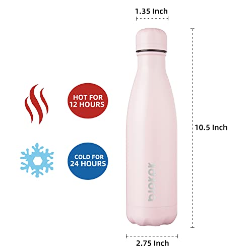 Image of BJPKPK 17 oz Insulated Water Bottle, Stainless Steel Flask, Leak Proof