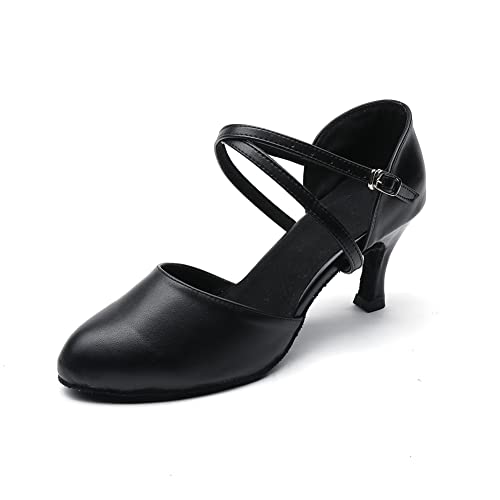 Exgingle Black Dance Heels for Women Jazz Dancing Shoes for Girls Contemporary Shoes