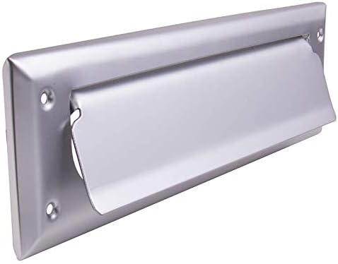 Solid Dull Chrome Letter Size Mail Slot 10" X 3"