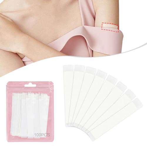 CARGEN Clothes Tape Double Sided Body Tape for Women Body Anti-Exposure Stickers for Clothes to Stay in Place, for Strapless Dresses, 100PCS, 75 x 12 mm / 3