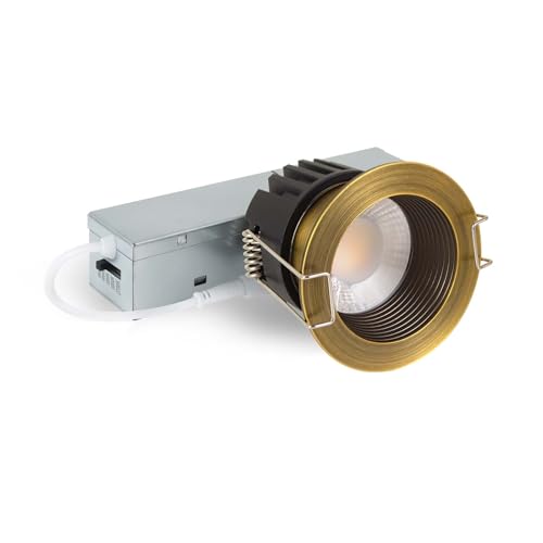 zouzai 2 Inch Anti-Glare LED Downlight, 5CCT, 8W COB 840LM, Bronze 1 Pack