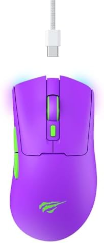 Havit Gamenote MS966WB Profesyonel RGB Wireless Gaming Mouse 4 Modlu - Mor (Mor)