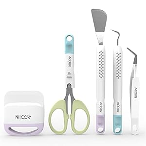 Kit d&rsquo;outils de base pour Cricut/Silhouette/Siser/Oracal 631 651 751 travaux manuels en vinyle pour Silhouette Outils de désherbage