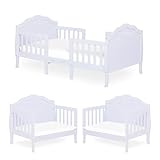 SweetPea Baby Rose 3-in-1 Convertible Toddler Bed in Lavender, Greenguard Gold Certified, JPMA Certified, Safety Rails, Made of Sustainable New Zealand Pinewood