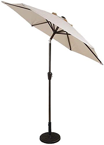 Sombrilla de patio con manivela estructura robusta y parasol exterior impermeable