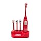 Set mit automatischen Zahnbürsten, mit 4 austauschbaren Bürstenköpfen, Geschenk für Sportzahnbürsten, Barcelona, Madrid, Geschenk für Kinder und Mädchen (Atleti, Standard)