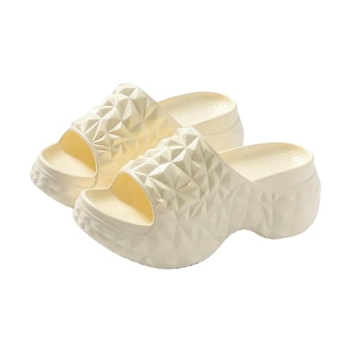 Women'S Summer High Heel Slippers Triangle Diamond Non-Slip Breathable Outdoor Beach Flip Flops