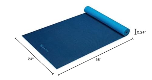 Image of Gaiam Solid Color Yoga Mat, Non Slip Exercise & Fitness Mat for All Types of Yoga, Pilates & Floor Exercises