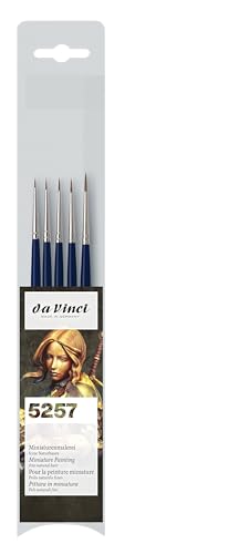 da Vinci Miniaturen-Set, Ussuri-Rotmarderhaare - 5 Pinsel: No....