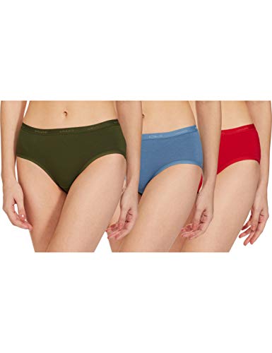 Image of Amante Solid Cotton Low Rise Hipster Panty Pack(Pack of 3)