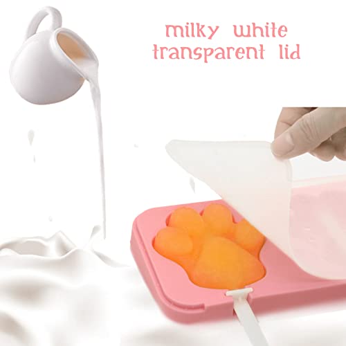 Bongpuda Ice Pop Mold For Kids, 3 Packs Silicone Popsicles Molds With Lids | 2 Sets Reusable Sticks, Flexible Animal Shaped Ice Cream Cake Pop Mold For Homemade Diy #TOP3