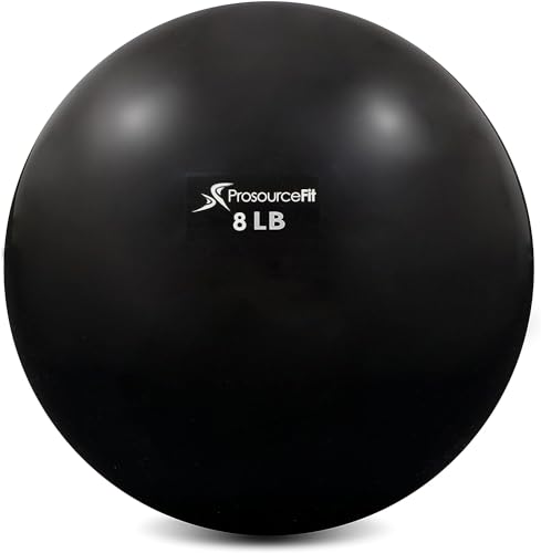 ProsourceFit Weighted Toning Exercise Balls for Pilates, Yoga, Strength Training and Physical Therapy, 2 lb to 8 lb, Color Coded