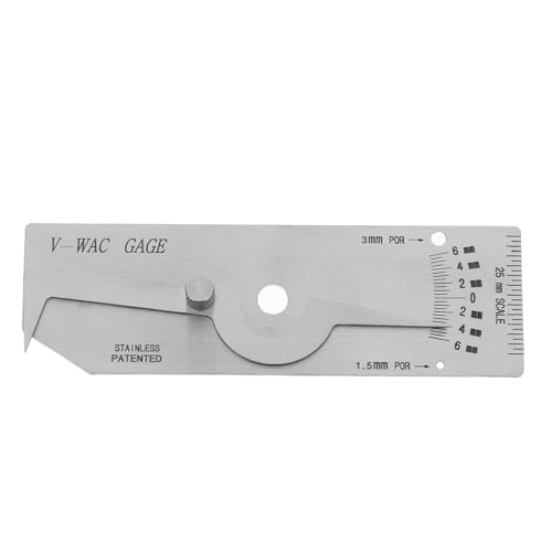 SOLUSTRE Accurate Weld Inspection Gauge Metric Fillet Weld Ruler Sturdy Thickness Gauge for Professionals