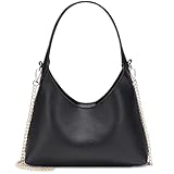 SYXLCYGJ Brooklyn Shoulder Bag, Leather Crossbody Cute Purse for Women, Fashion Trendy Handbag with Chain Strap (Black)