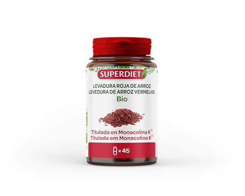SUPERDIET LEVADURA DE ARROZ ROJO BIO - CONTROL DE COLESTEROL - FABRICADO EN FRANCIA - 45 CÁPSULAS