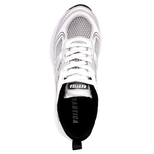 Nautica Women’s Athletic Running Sneakers – Lightweight Breathable Mesh Walking Shoes with Cushioned EVA Midsole & Durable Rubber Outsole4