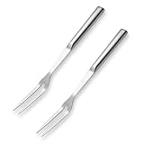 Gaahkai 2PCS Meat Forks for Kitchen, 11' 2 Prong Grill Long Fork for Cooking, Stainless Steel Carving Fork
