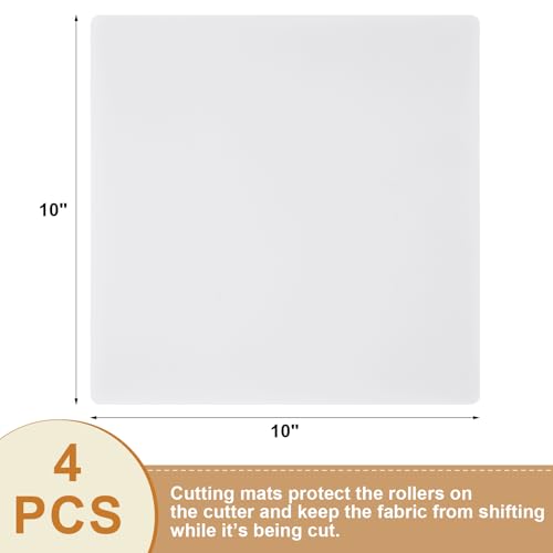 LemonRoad 4 Pack Plastic Cutting Mats 10\" x 10\" Translucent Cutting Board Sewing Mat Fabric Cutter Accessories for Sewing Supplies and Quilting Tools Fabric Quilting Crafts