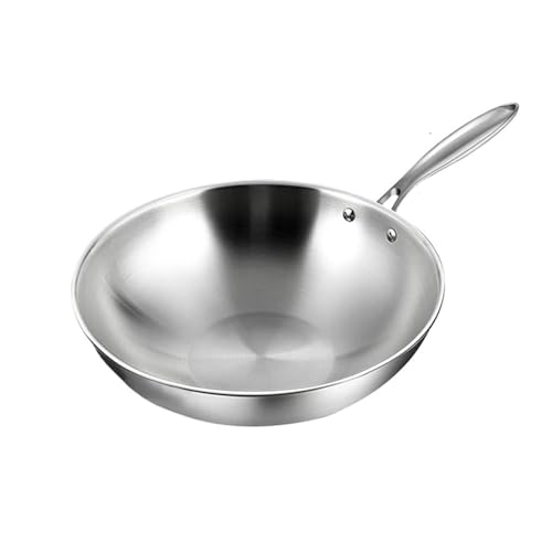 Wok de acero inoxidable con tapa 30 cm