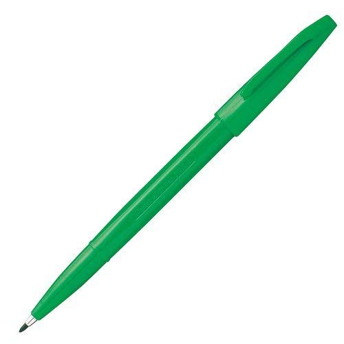 Pentel Sign Pen S520-DD lot de 5 feutres verts sans bavure pointe robuste