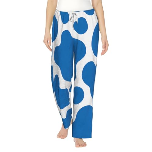 Pantalon de pyjama en polaire bleu et blanc pour des nuits douces et unies