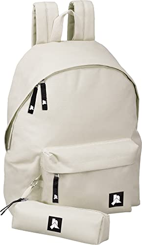 Julian Ross JR3007 Beige Zaino Con Astuccio Scuola Media, Elementare