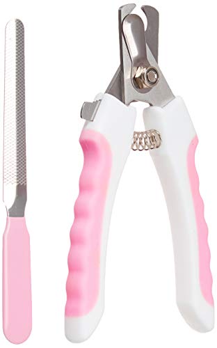 Felicey 001 Professional Pet Nail Clipper, Trimmer & Clippers with Ergonomic Handles for Dogs &Cats (Large), Pink