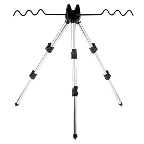 SM SunniMix Soporte Telescópico De Aluminio para Trípode De Pesca En La Playa con 3 Patas Y 3 Secciones