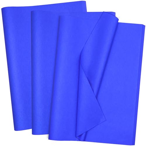 Jkopsnr 100 Sheets Blue Tissue Paper 20x14 Inches Tissue Paper for Gift Bags Blue Wrapping Paper Bulk for DIY Crafts Birthday Baby Shower Festival Holidays Decorative