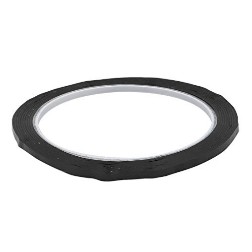 Image of uxcell 5pcs 3mm Width 164ft Length Single-side Electrical Insulated Adhesive Tape Black