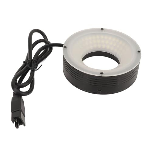 Iluminador de Luz de Anillo LED, Fuente de Cámara de Microscopio de Dos Pines de 24 V, Luz de Microscopio de Anillo LED de Uso Universal, Lámpara de Anillo de Cámara de