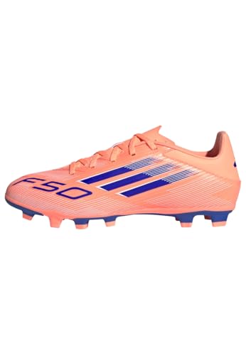 adidas Unisex Bota F50 Club césped Natural seco/multisuperficie, Beam Orange/Lucid Blue/Cloud White, 42