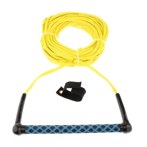 Colaxi Water Ski Rope 75ft with Handle Grip Portable Boat Surfing Ski Tow Rope for Wakeboard Surfing Kneeboard, Yellow Rope