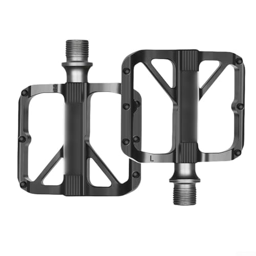 Volakebeing Para pedales eléctricos de aleación de aluminio antideslizantes para un mejor agarre, ligero de 271 g con revestimiento electroforético negro ED (negro para CNC)