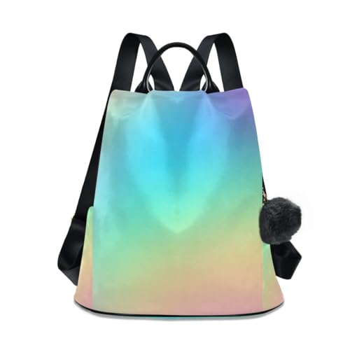 Sac à dos souple prismatique arc-en-ciel dégradé antivol femme pour voyage tendance