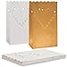 Produktbild Kurtzy Teelicht Lichtertüten Papier (20 STK)  Papier Lampions Feuerfest Papiertüten Teelicht Herz Deko  Papier Laterne für Party Tischdeko, Events, Valentinstag, Verlobung, Hochzeit, Weihnachten