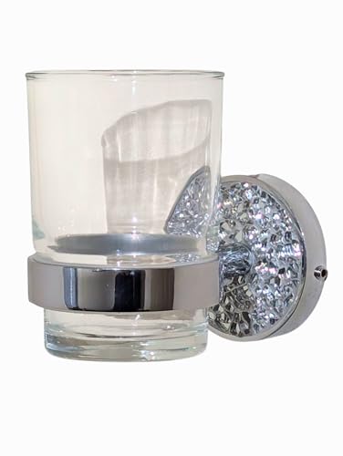 Gobelet en verre mural EagleWiz argenté pour libérer l'espace du lavabo - 2