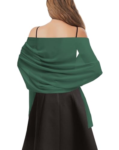 tagunop Chiffon Shawls and Wraps for Evening Dresses Soft Scarves for Bridal Wedding Party Womens Accessories Gift for Her